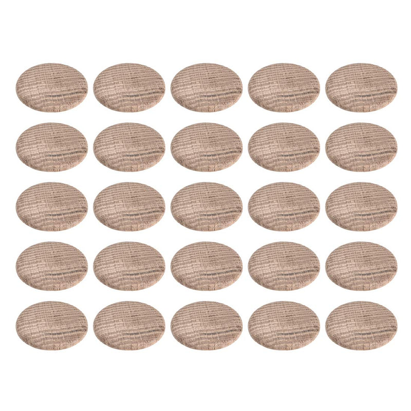 uxcell Wood Button Plugs 1 Inch Oak Hardwood Screw Hole Furniture Plugs 25 Pack
