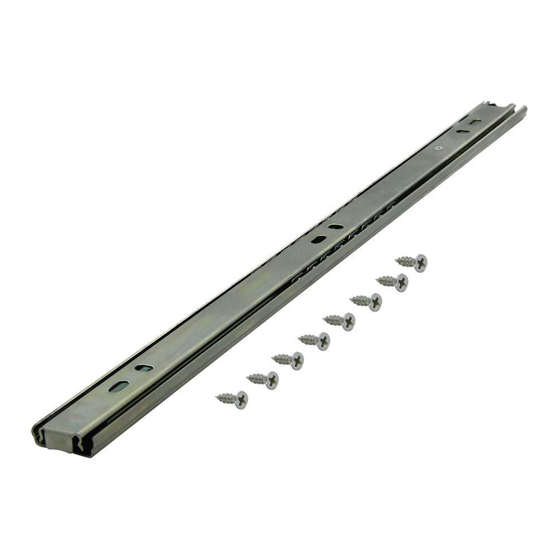 MroMax 16Inch Drawer Slides, 302mm Pull Out Length Ball Bearing Slide Track Rail 1.06Inch Wide 55lb Capacity Silver Tone 1 Pair