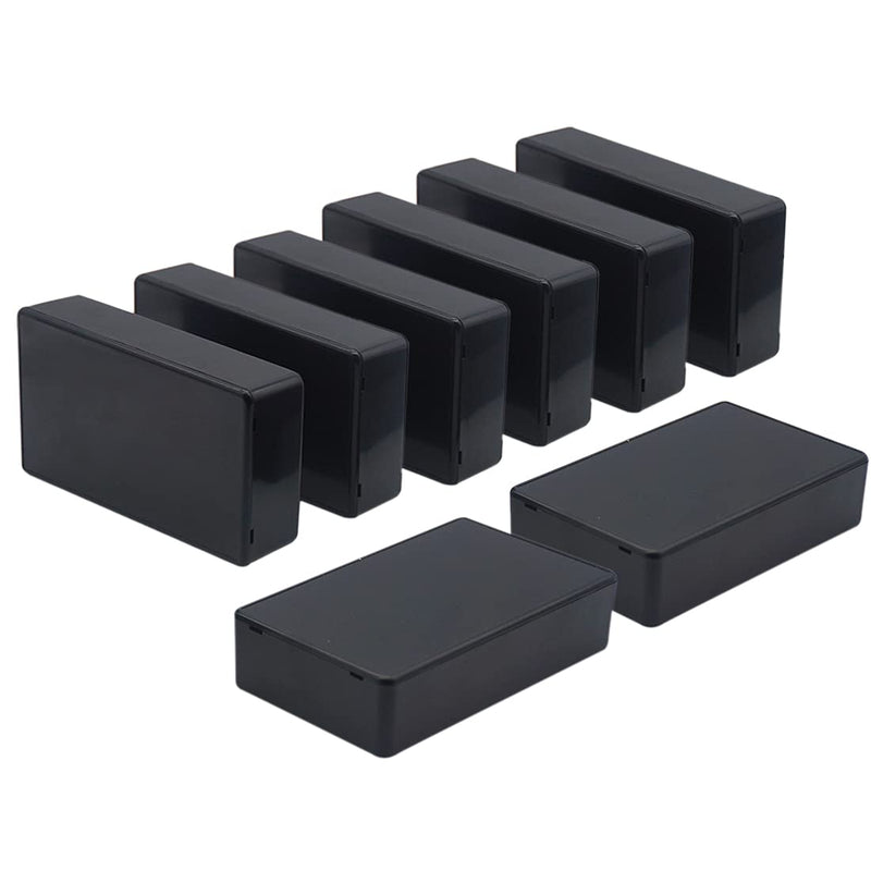 Zulkit 8 Packs Project Boxes ABS Plastic Electrical Project Case Power Junction Box Black 3.94 x 2.36 x 0.98 inch (100 x 60 x 25) 3.94" x 2.36" x 0.98"(8 Pieces)