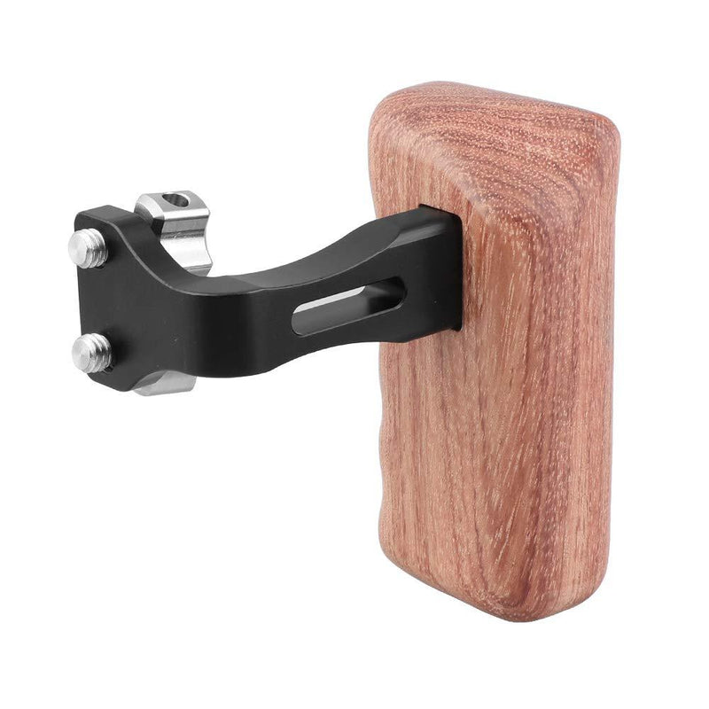 CAMVATE Wooden Hand Grip with 1/4"-20 Thumbscrew Knob for DSLR Camera Cage Rig (Right Hand)