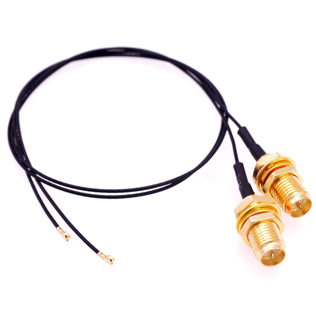 Deal4GO 2Pcs 30cm M.2 U.FL IPX4 to RP-SMA Female Antenna Connector IPEX4 MHF4 WiFi Pigtail Cable for M2 NGFF WLAN Card AX200NGW 9560 9260 8265 8260 7265 7260