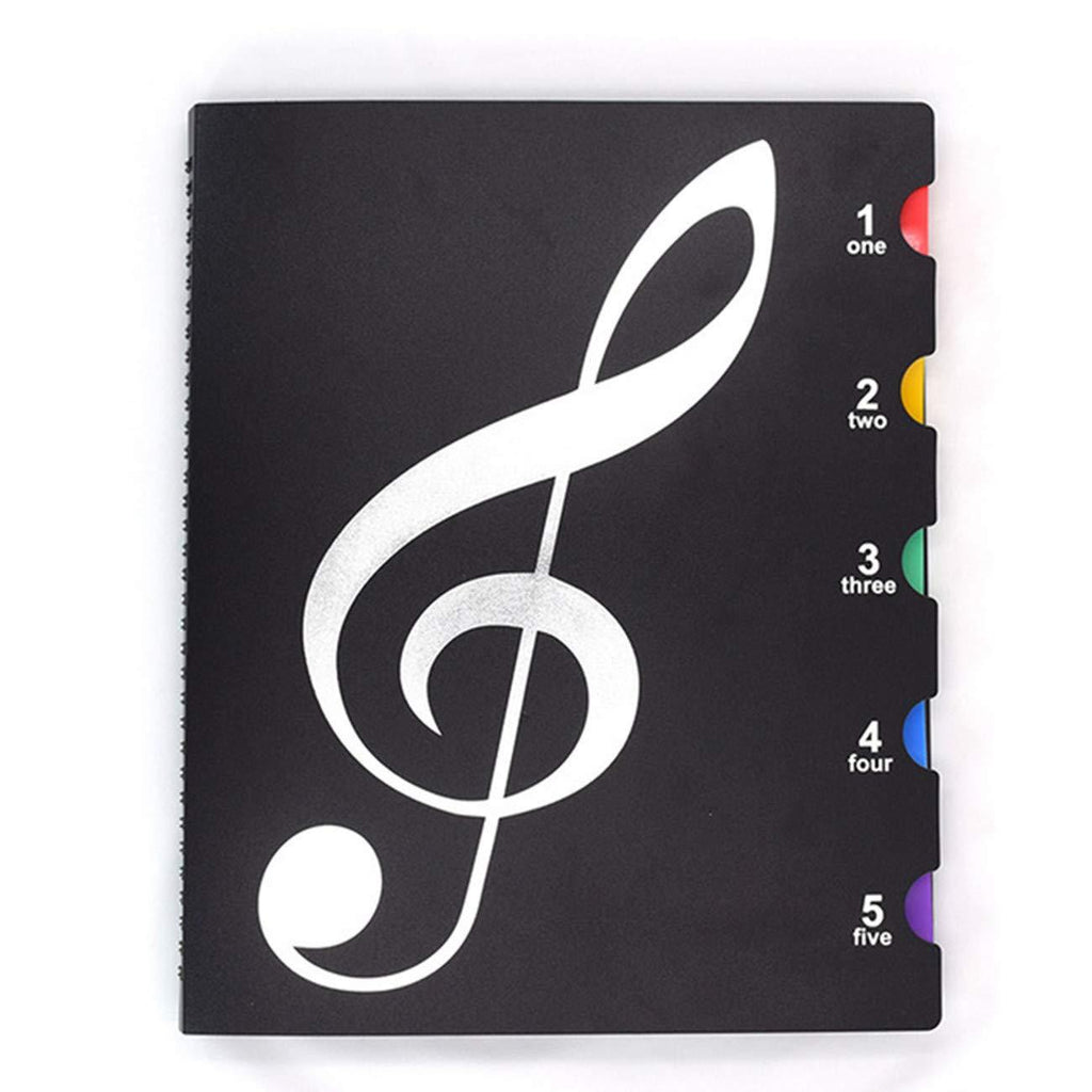 Wangyiqian Music Folder Document Organizer File Paper Storage Folder Sheet Music Holder File Portfolio Organizer for Choirs Student Teacher Musician (black)…
