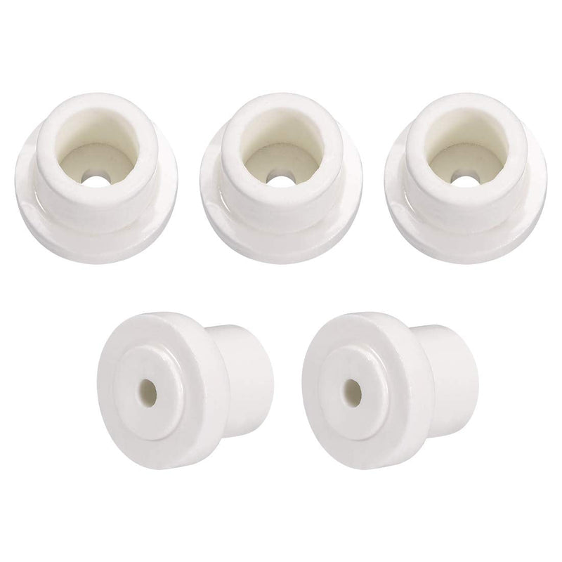 uxcell 5pcs 5.2mm Hole Dia Ceramic Insulator Bead Round Shaped Insulation Bead 15mm Inner Dia for Heat Shrink Tubing Heating Wire