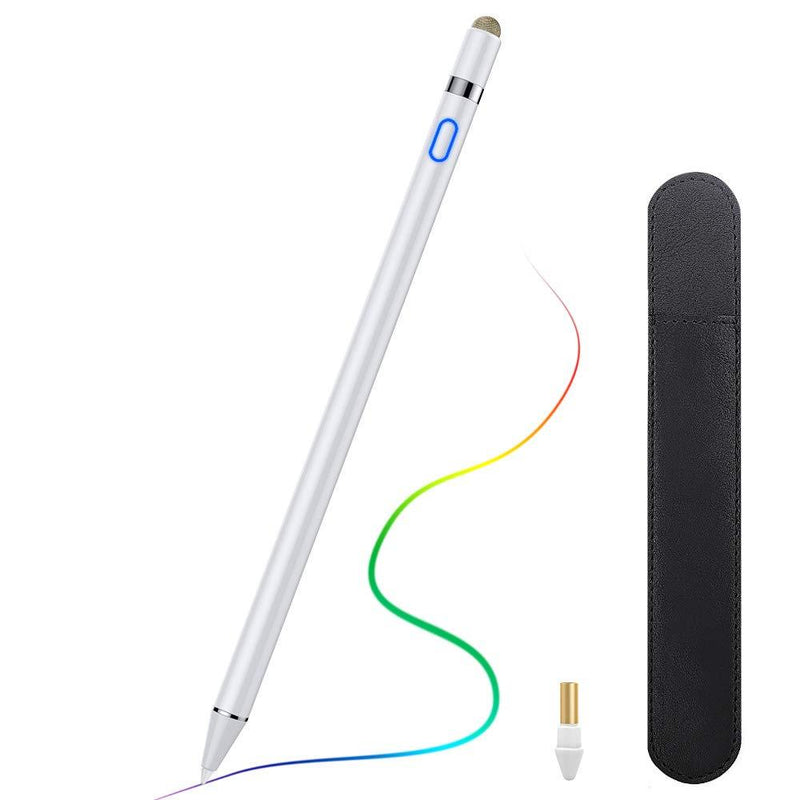 TiMOVO Stylus Pen for iPad, iPad Pencil for iPad 8/7/6th Gen, Aple Pencil 1st Generation for iPad Pro 11/12.9 Inch(2018-2021), iPad Air 4/3, iPad Mini 5th, Palm Rejection, Precise Writing, White Beautiful White