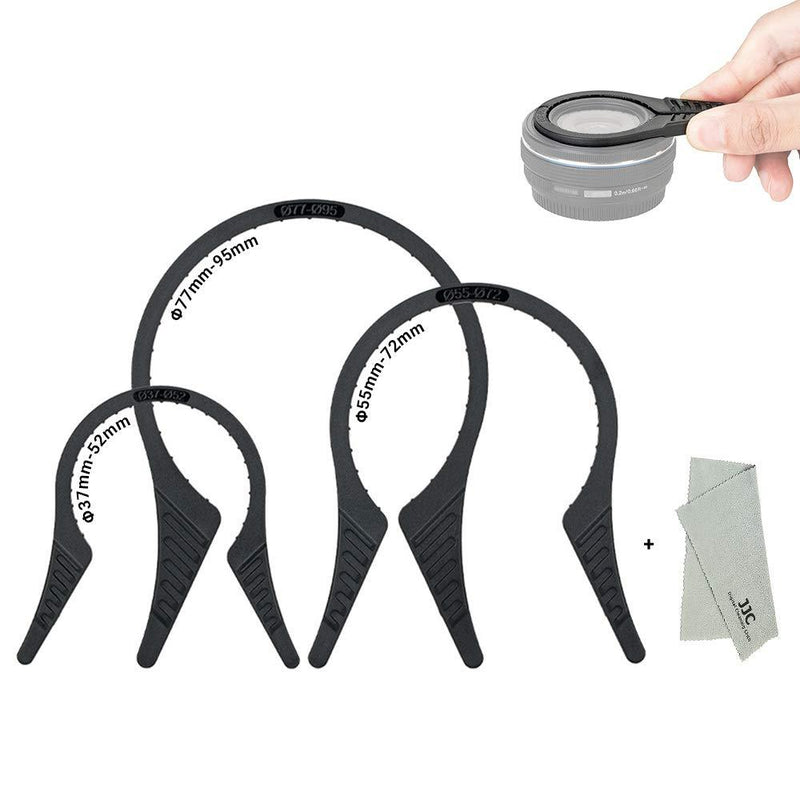 3 Packs Camera Lens Filter Wrench Kit, CPL UV ND Filter Removal Wrench Tool Set, Fit 37mm-52mm 55mm-72mm 77mm-95mm Lens Thread for Canon Nikon Sony Fujifilm Olympus Panasonic and Other Camera