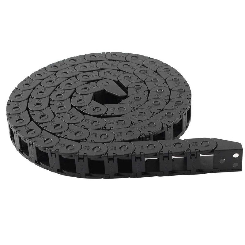 BCZAMD 10X11mm Drag Chain Semi Enclosed Type Adjustable Cable Wire Carrier Black 1M Plastic Flexible Nested Drag Chain Cable Track for 3D Printer CNC Router Mill