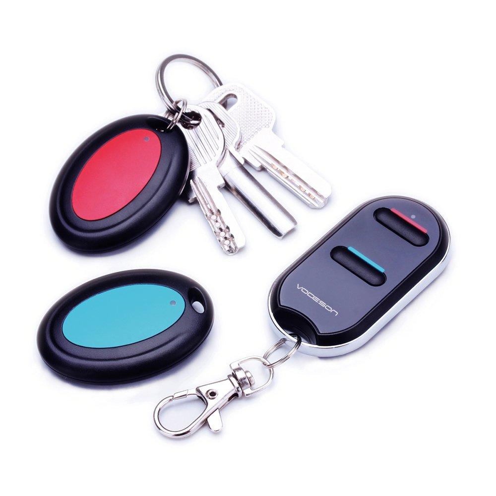 VODESON Wireless Key Finder RF Item Locator Item Tracker with Remote for Keys Keychain Wallet TV Remote Phone Luggage Pet Remote Beeper Tracking Device- No APP Required,Battery Included (2 Receivers) 2 Receivers
