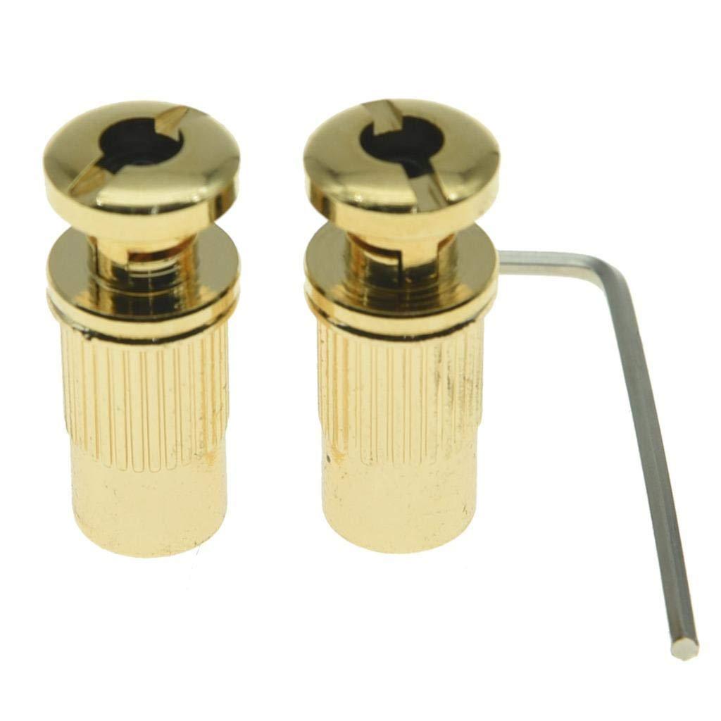 KAISH Guitar Locking Tailpiece Mounting Studs Locking Stop Bar Posts Wraparound Bridge Locking Posts Gold