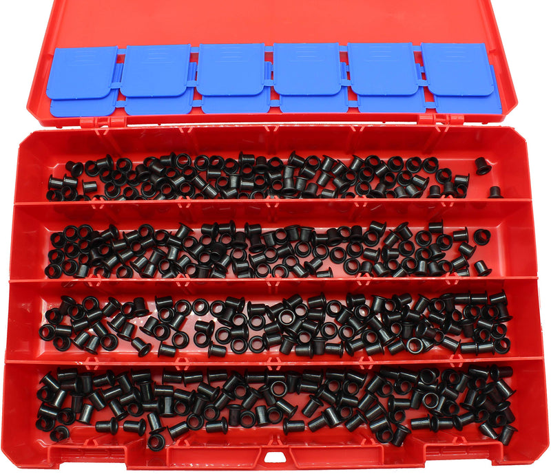 Kydex Eyelets Assortment Kit 1/4 inch GS 8-8, 8-9, 8-10, 8-12 by QuickClip Pro USA Mil-Spec Brass Black Oxide 1/4" DIY Grommets for Gun Holsters + Knife Sheaths (400pcs GS Size 8,9,10,12) 400pcs GS Size 8,9,10,12