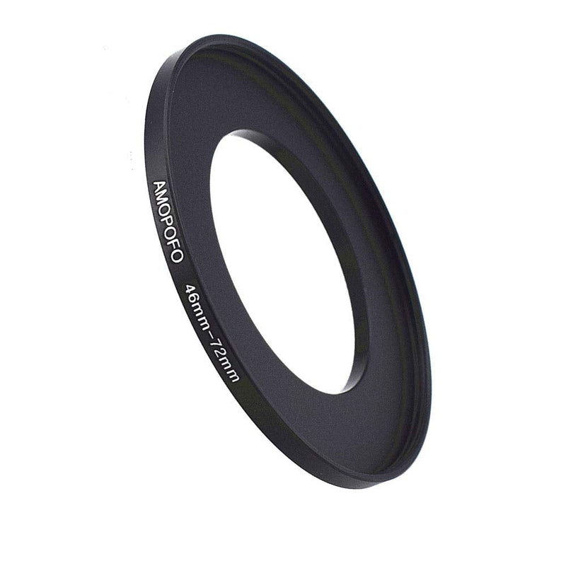 Metal Step Up Ring Adapter 46mm to 72mm Step-Up Lens Adapter Ring for Filters UV,ND,CPL Camera Filters, Compatible with All 46mm Camera Lenses & 72mm Accessories 46 to 72mm Step Up Ring Adapter