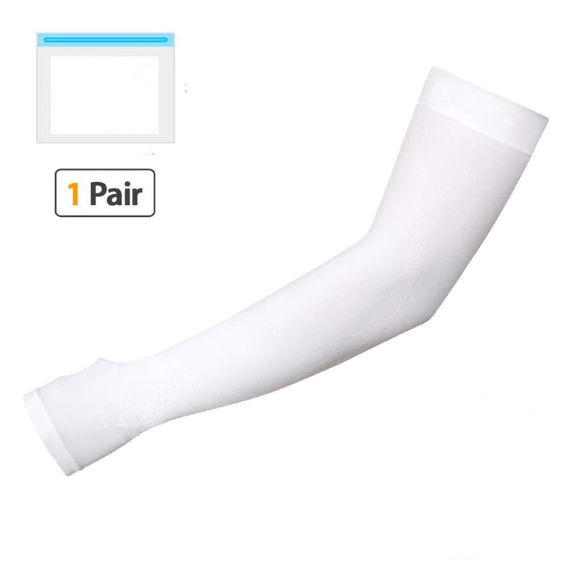 Pomufa NEG-01 Protection Cooling Arm Sleeves,UPF 50 Compression Sun Sleeves for Men & Women for Cycling, Running, Football, Basketball, Golf, Outdoor Sports