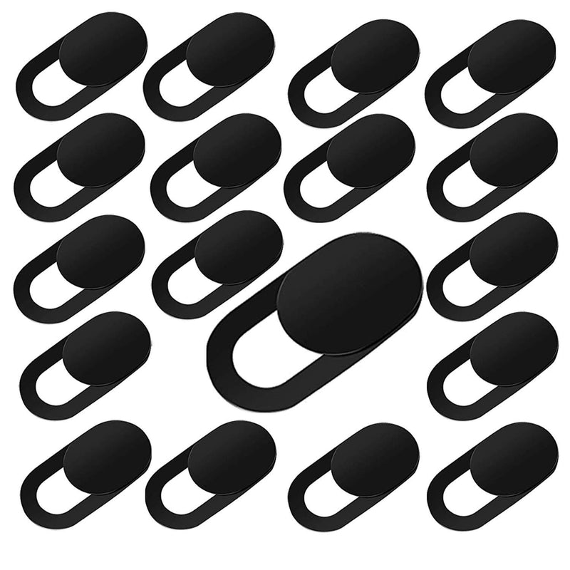 NEPAK 18 Pack Webcam Cover 0.7MM Ultra Thin,Laptop Camera Cover Slide for PC, MacBook, iMac, Computer, iPad,Protect Your Privacy and Security,Digital Sliding Covers Black