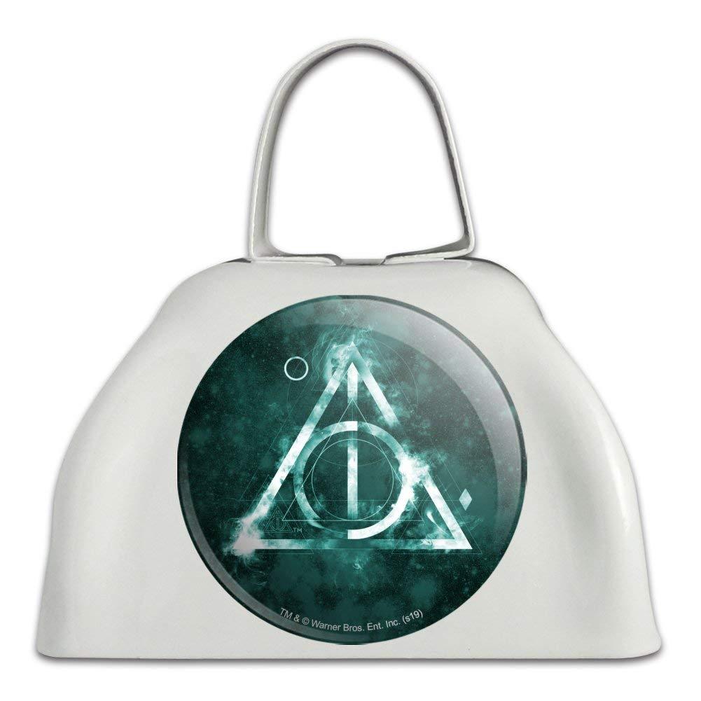 Harry Potter Deathly Hallows Logo White Metal Cowbell Cow Bell Instrument