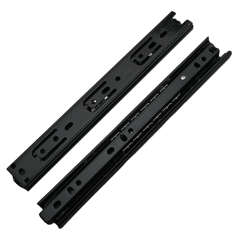 MroMax 10Inch Drawer Slides, Full Extension Ball Bearing Two Way Slide Track Rail 1.18Inch Wide 100lb Capacity Black 1 Pair