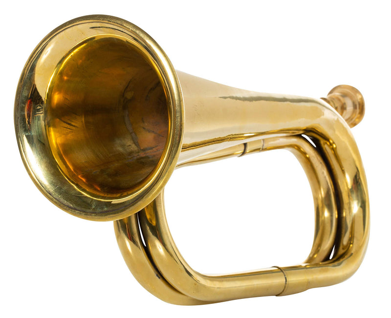 Artisan Owl Civil War Inspired Infantry Solid Brass Bugle - Military Cavalry Reenactment Horn