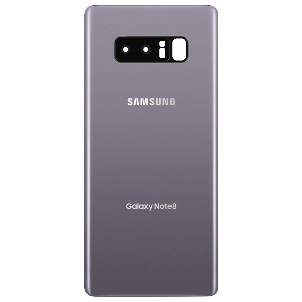 Best OEM Back Glass Door Cover Housing with Installed Camera Frame, Lens and Adhesive Replacement for Samsung Galaxy Note 8 - Any Carrier - N950 (Orchid Grey)