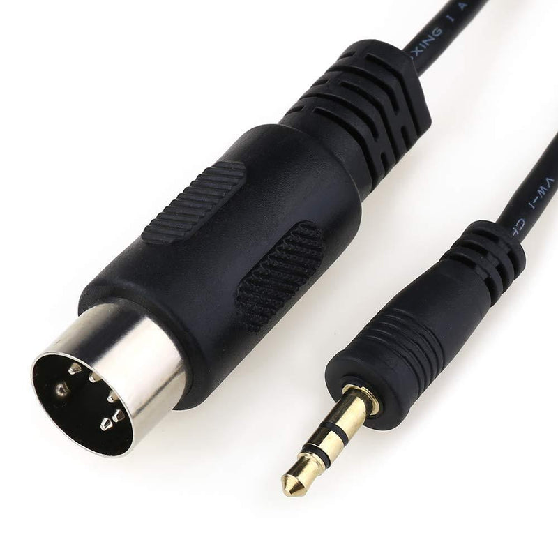 [AUSTRALIA] - MOBOREST 3.5mm(1/8inch) TRS to 5-Pin DIN MIDI Cable Adapter Connect an Speaker, Amplifier, Mixer to MIDI Keyboard, Synthesizer, Guitar and Other European Type Stereo Equipment -3Feet 