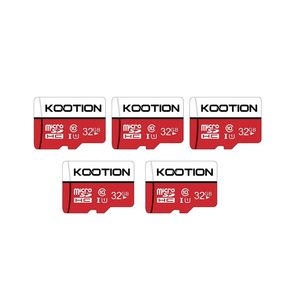 KOOTION 5 X 32GB Micro SD Card Class 10 Micro SDHC Card 32GB TF Card High-Speed Micro SD Cards 5 Pack Memory Card UHS-1, C10, U1 5×32GB
