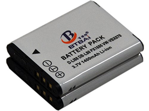2X Battery for d-li88 dli88 d-l188 dl188 d-bc88 optio h90 p70 p80 w90 ws80 Digital Camera