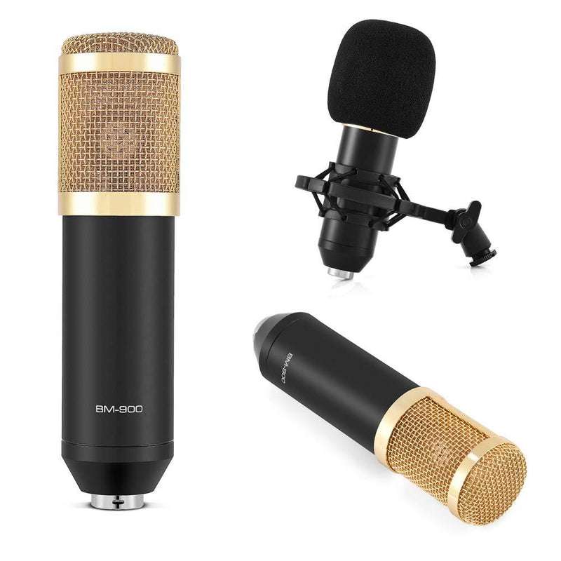 Tihebeyan Cardioid Condenser Microphone BM-900 Kit, Podcast Recording Microphone with Stand Professional Condenser Studio Broadcasting Microphone