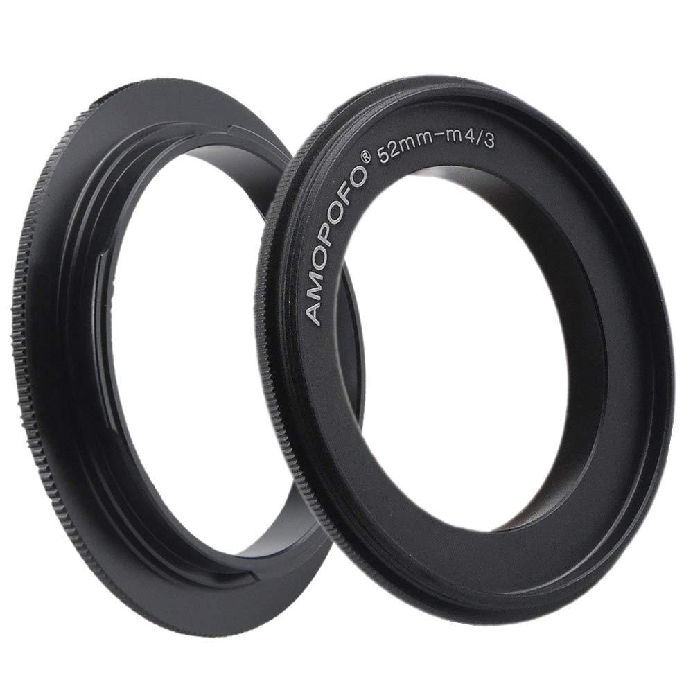 52mm Filter Thread Macro Reverse Mount Adapter Ring,Micro Four Thirds M4/3 Cameras,LUMIX GX7 GF6 GH3 G5 GF5 &for Olympus OM-D E-M1 E-M5 E-PL6 E-P5 DSLR Cameras 52mm to M4/3 Reverse Adapter Ring