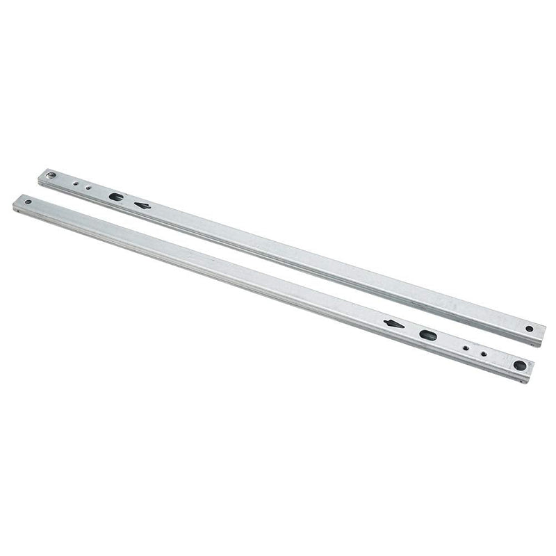 MroMax 16Inch Drawer Slides, 2 Fold Ball Bearing Slide Track Rail 2 Sections Steel Heavy Runners Ball 2 Way Slide Track Rail 0.67Inch Wide Silver White 1 Pair