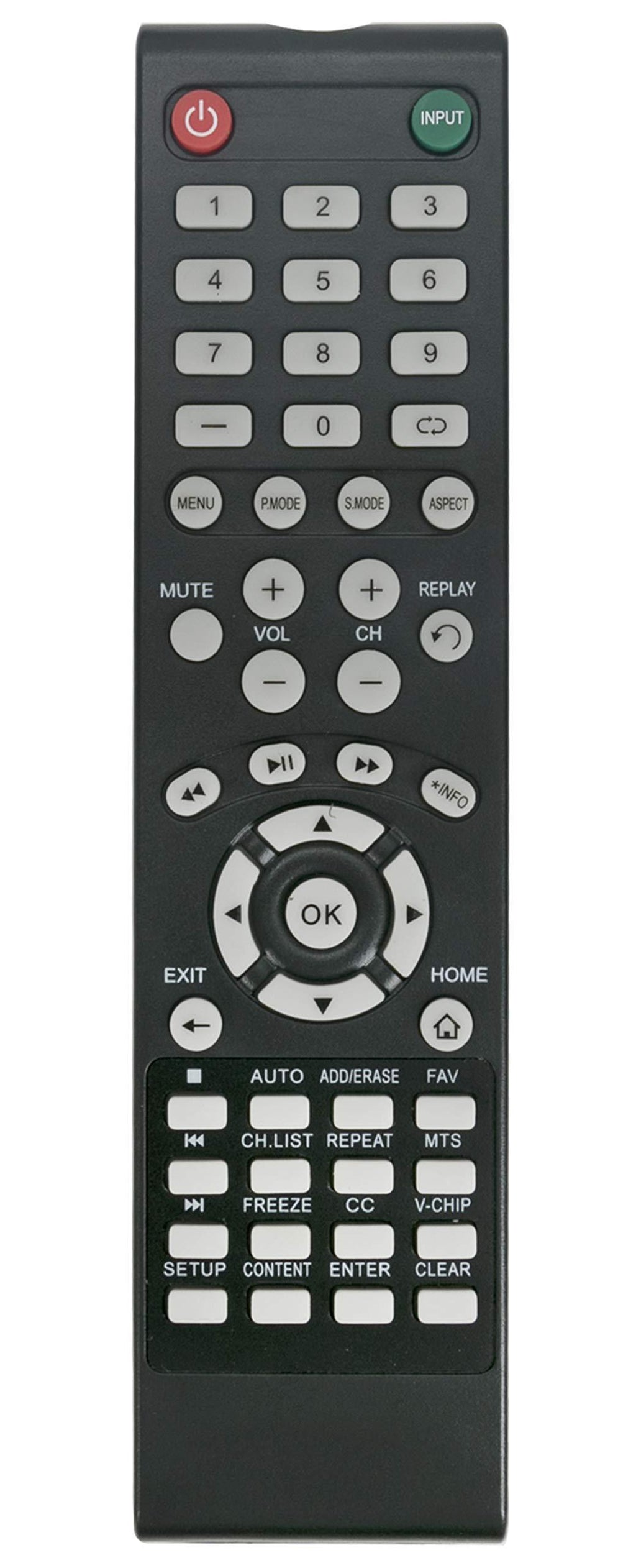 New Remote Control Compatible with Element TV ELEFT406 ELEFT502 ELEFT466