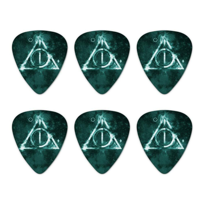 Harry Potter Deathly Hallows Logo Novelty Guitar Picks Medium Gauge - Set of 6