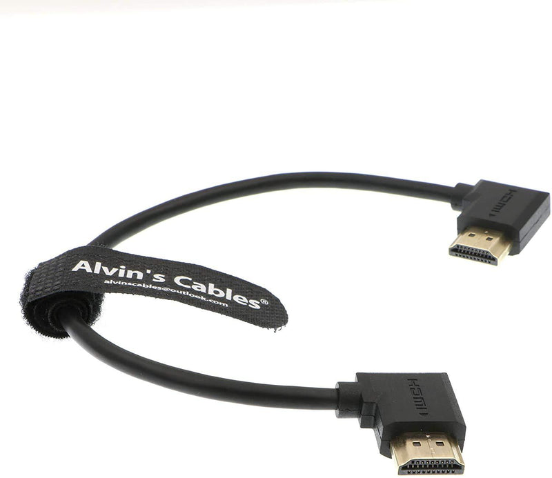 [AUSTRALIA] - Alvin's Cables Z Cam E2 L Shape HDMI Cable Right Angle to Right Angle High Speed HDMI Cord for Portkeys BM5 Monitor 30cm 0.3M 