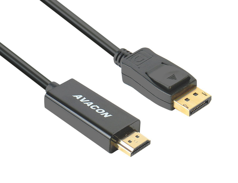 DisplayPort to HDMI 10 Feet Gold-Plated Cable, Avacon Display Port to HDMI Adapter Male to Male Black 1 PACK