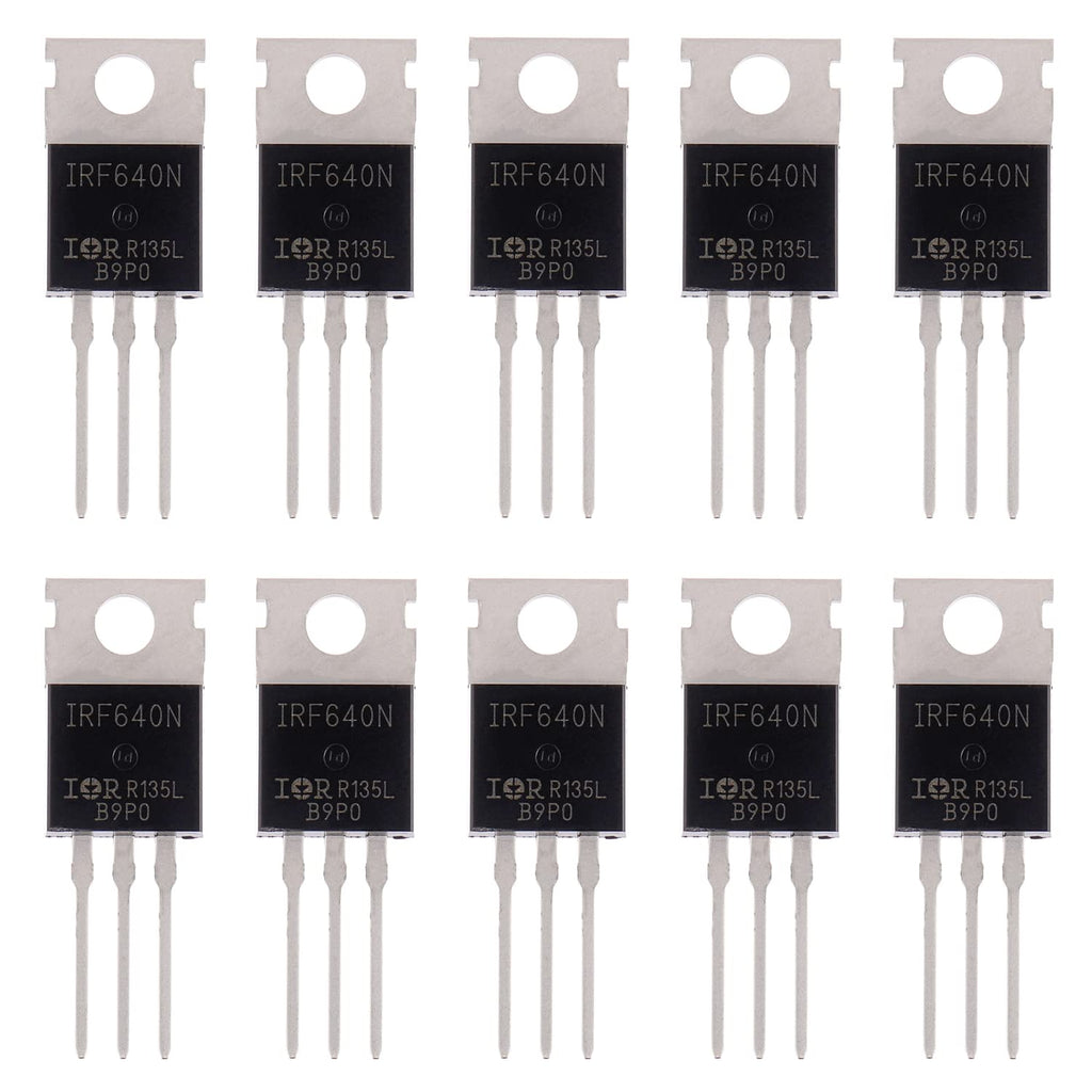 BOJACK IRF640 MOSFET IRF640N 18A 200V IRF640NPBF N-Channel Power MOSFET TO-220AB (Pack of 10 Pcs)