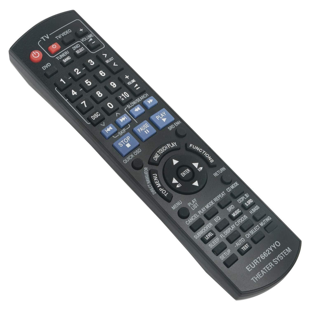 New EUR7662YY0 Replace Remote Control EUR7662YYO fit for Panasonic DVD Home Theater Sound System SA-PT1050 SA-PT950 SA-PT950P SA-PT950PC SB-HC950 SB-HF1050 SB-HF950 SB-HS1050 SB-HS950 SB-HW950