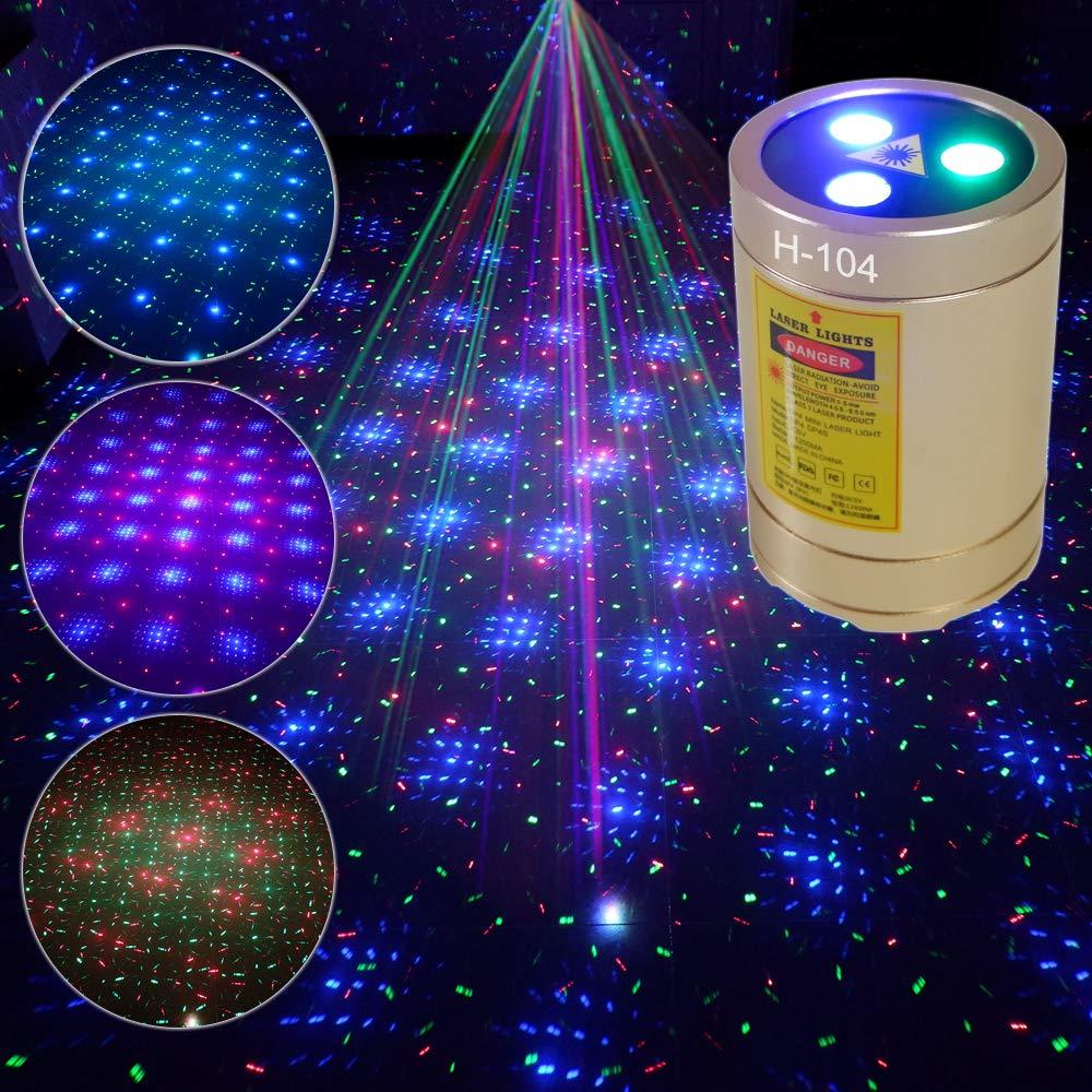 [AUSTRALIA] - Mini Laser Lights, Chims RGB Star Points Laser Show DJ Party Home Disco Light Portable Cordless USB Rechargeable Music Activated Stage Laser Light for Car Holiday Home School Disco Birthday Gift 