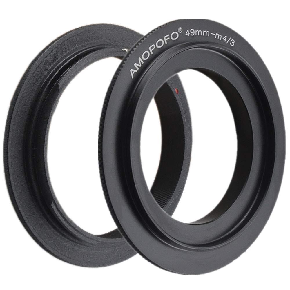 49mm Filter Thread Macro Reverse Mount Adapter Ring,Micro Four Thirds M4/3 Cameras,LUMIX GX7 GF6 GH3 G5 GF5 &for Olympus OM-D E-M1 E-M5 E-PL6 E-P5 DSLR Cameras 49mm to M4/3 Reverse Adapter Ring