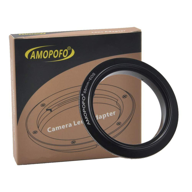 55mm to EOS Filter Thread Macro Reverse Mount Adapter Ring,& for Canon EOS 1D, 1DS, Mark II, III, IV, 1DC, 1DX, D30, D60, 10D, 20D, 20DA, 30D, 40D, 50D, 60D, 60DA, 5D, Mark II, Mark III, 7D,T1, T1i, T 55mm to EOS Reverse Adapter Ring