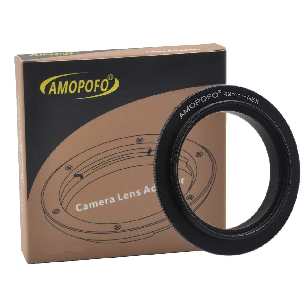 49mm Filter Thread Macro Reverse Mount Adapter Ring,& for Sony E-Series Camera A6500 A6300 A5100 A6000 A5000 A3000 NEX-5T NEX-3N NEX-6 NEX-5R NEX-F3 NEX-3 NEX-5 A7RIII A9 A7III A7 A7s A7R A7II A7RII A 49mm to NEX Reverse Adapter Ring