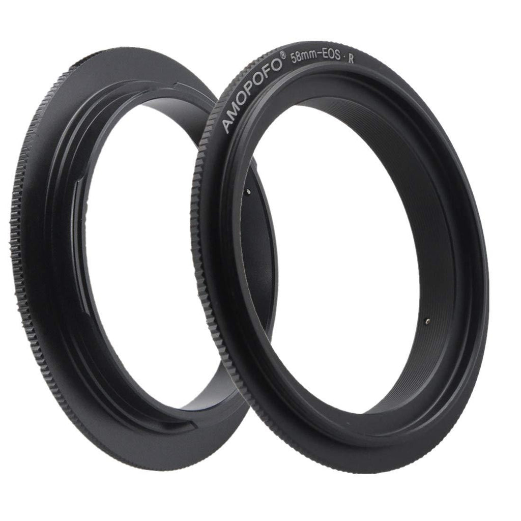 58mm to EOS R Filter Thread Macro Reverse Mount Adapter Ring,& for Canon EF R Full Famer Camera 58mm to EOS R Reverse Adapter Ring