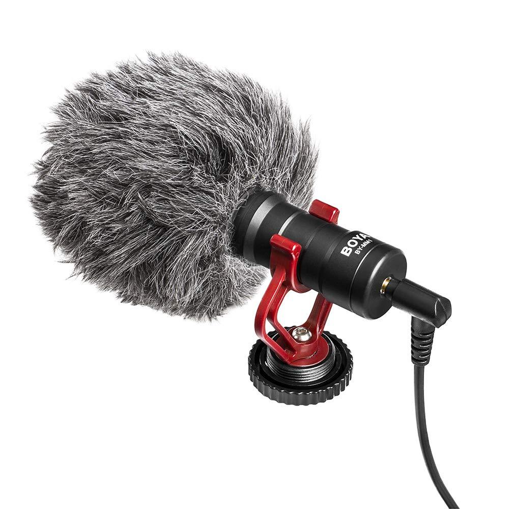 BOYA by-MM1 Universal Cardioid Recording Microphone | Wroks with iPhone, Android Smartphone, DSLR Cameras, camcorders, PCs and Mac