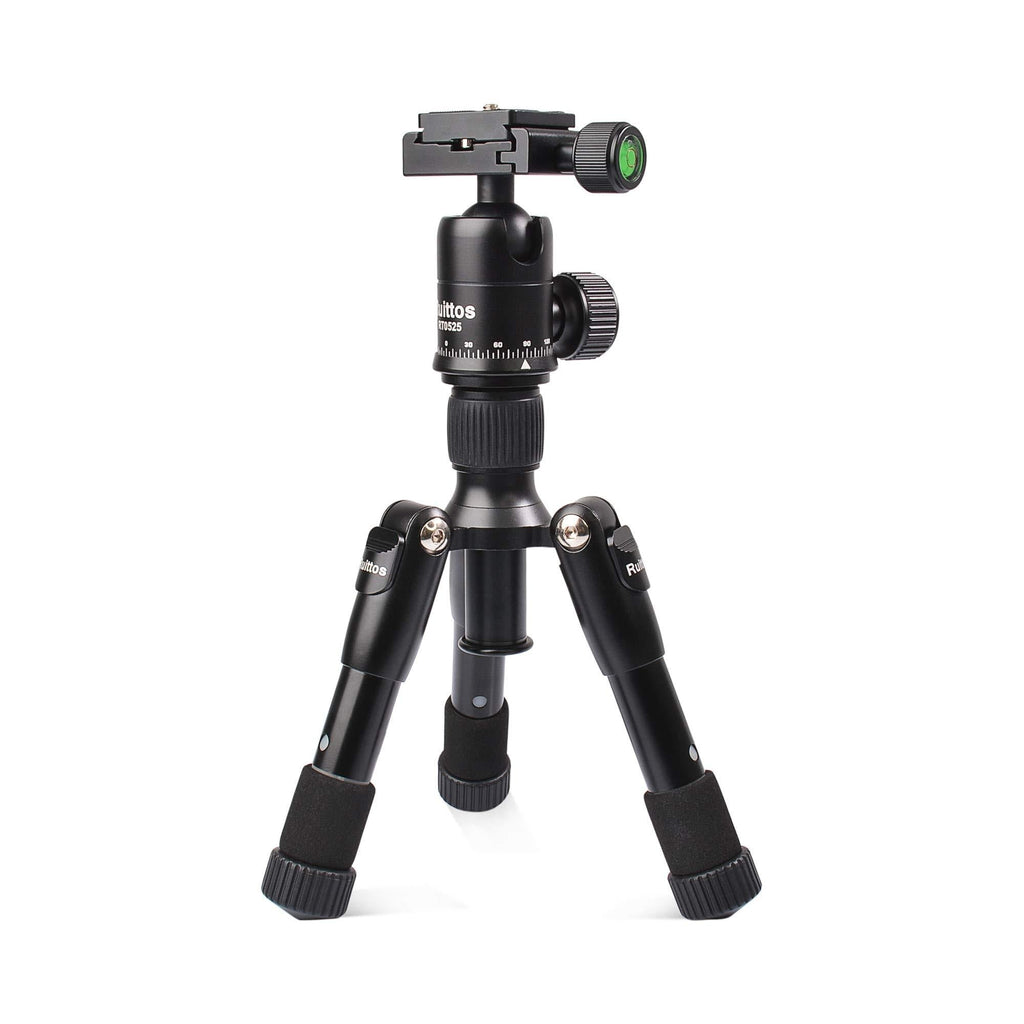 Ruittos Tabletop Tripod, Mini Tripod, 22inch High, with 360 Degree Pan Ball Head, Aluminum Alloy, Ultra Compact, Portable for DSLR, Travel