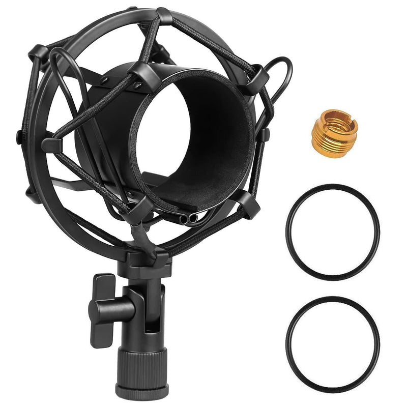 [AUSTRALIA] - Moukey Universal 51MM Microphone Shock Mount for 48MM-54mm Diameter Condenser Mic for AT2020 USB PR40 RE20 AT4033a AT2050 Large Diameter Studio Condenser Mic Except Blue Yeti Anti-Vibration Mic Holder 