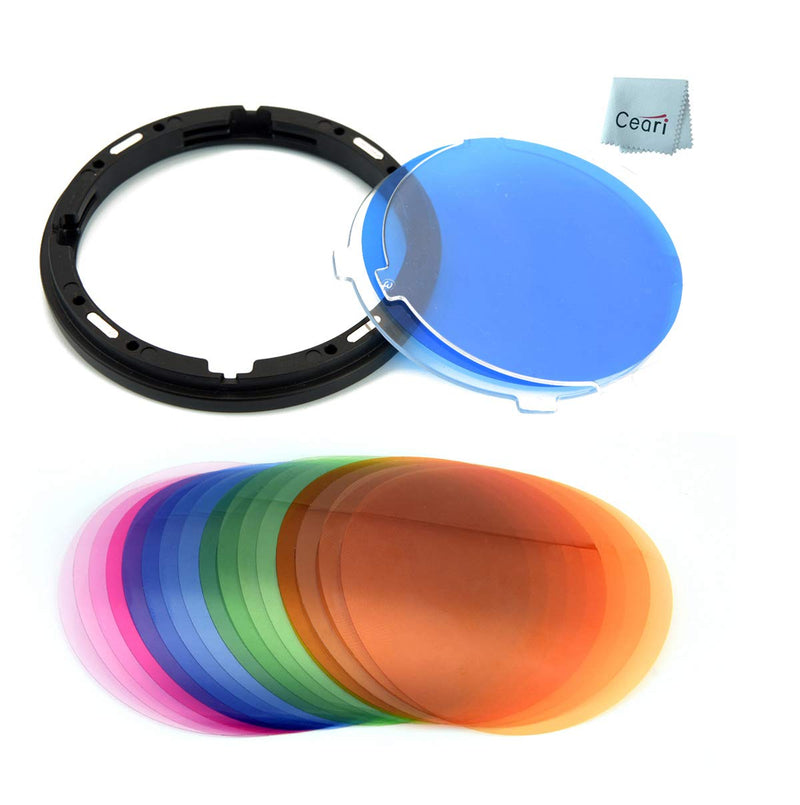 [AUSTRALIA] - Godox AK-R16 Diffuser Plate with V11T Color Temperature Adjustment Gel Set for Godox V1-C, V1-N, V1-S Speedlite, AD200, AD200PRO with H200R Flash Head (16 Color 32 Pieces) 