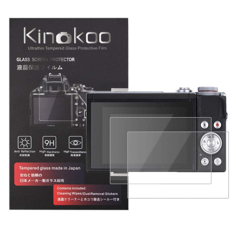 kinokoo Tempered Glass Film for Canon G7X3 G7XIII/EOS M200 Crystal Clear Film Canon G7X Mark III Screen Protector Bubble-free/Anti-scratch(2 pack)