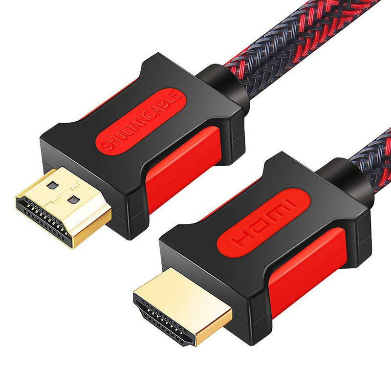 SHULIANCABLE HDMI Cable, Supports 1080p, UHD, FHD, 3D, Ethernet, Audio Return Channel for Fire TVHDTV/Xbox/PS3 (10Ft/3M Red) 1 10Ft/3M Red