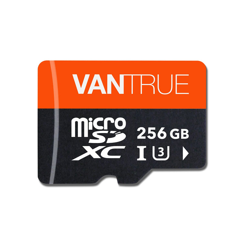 [AUSTRALIA] - Vantrue 256GB microSDXC UHS-I U3 4K UHD Video High Speed Transfer Monitoring SD Card with Adapter for Dash Cams, Body Cams, Action Camera, Surveillance & Security Cams Vantrue 256GB microSD Card 