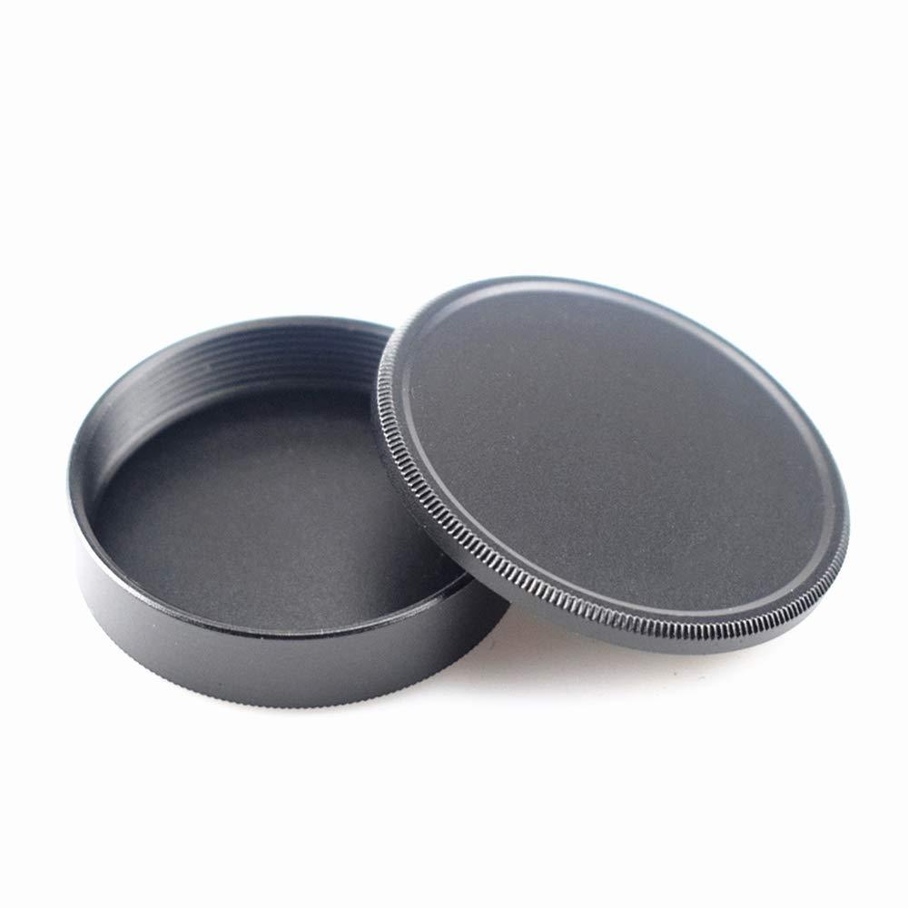 Rear Lens Cap Cover + Camera Front Body Cap for Leica L39 M39 39mm （Material: Metal Space Aluminum） M39 39mm Camera Body Cap