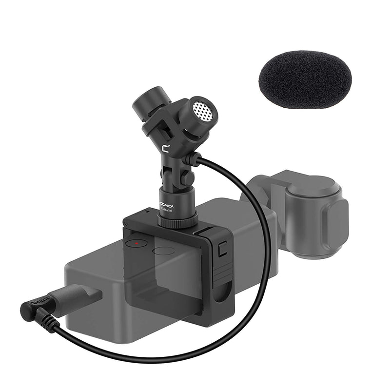 [AUSTRALIA] - DJI Osmo Pocket Microphone, Comica CVM-MT06 Full Metal Stereo Video Microphone Universal for DJI Pocket Camera, with Pocket Mount Holder (TRS 3.5mm Input) 