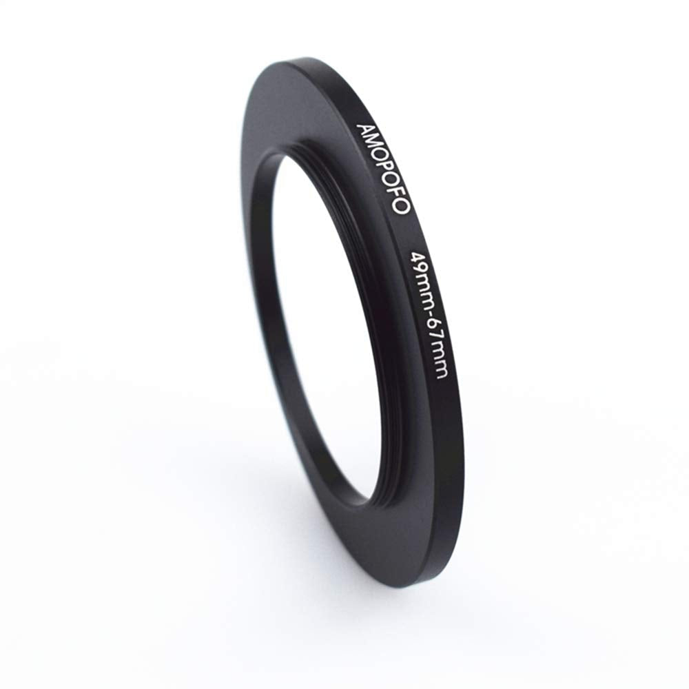 Metal Step Up Ring Adapter 49mm to 67mm Step-Up Lens Adapter Ring for Filters, Made of CNC Machined Space Aluminum with Matte Black Electroplated Finish 49mm to 67 mm Step Up Ring Adapter