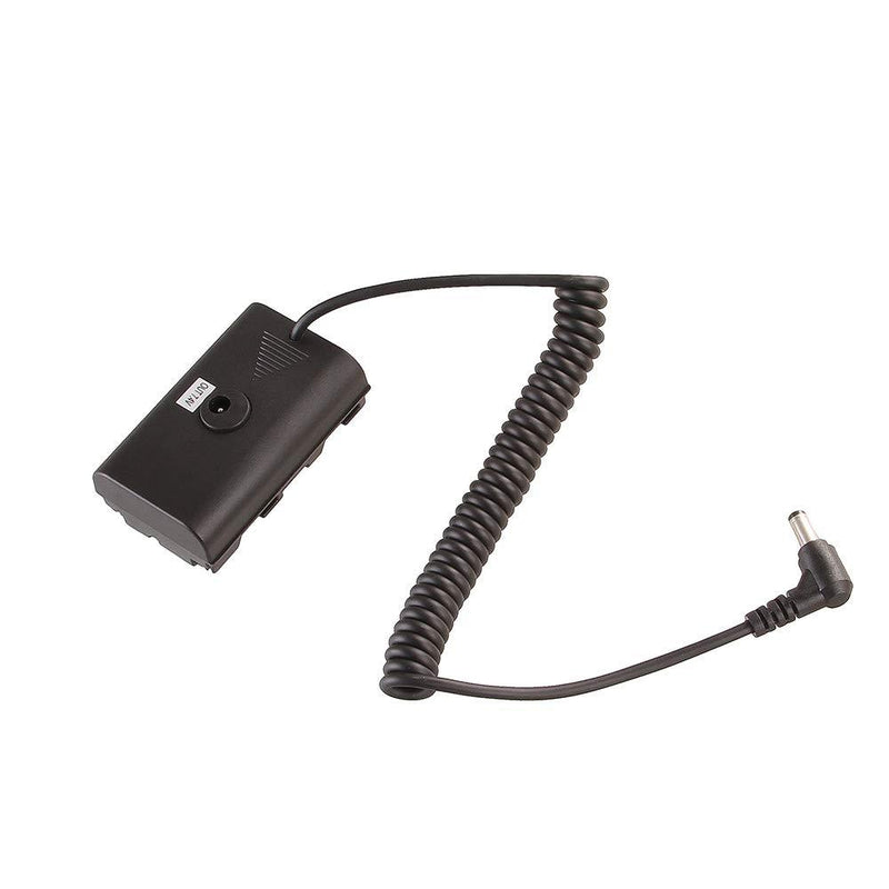 Fotga NP-F Dummy Battery DC Coupler with Extendable DC 5.52.5mm Cable for NP-F970 NP-F960 NP-F770/F750/F550 to Power Video LED Light Camera Monitor YN300 II YN-600 W260 5080LED 5010LED 5012LED 5010A Dummy Battery+Spring Cable