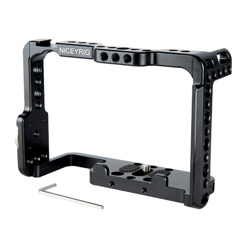 NICEYRIG Simple Camera Cage for Sony A7RIV /A7SIII /A7RIII /A7III /A7SII /A7RII /A7II /A9, with ARRI Rosette Adapter - 330