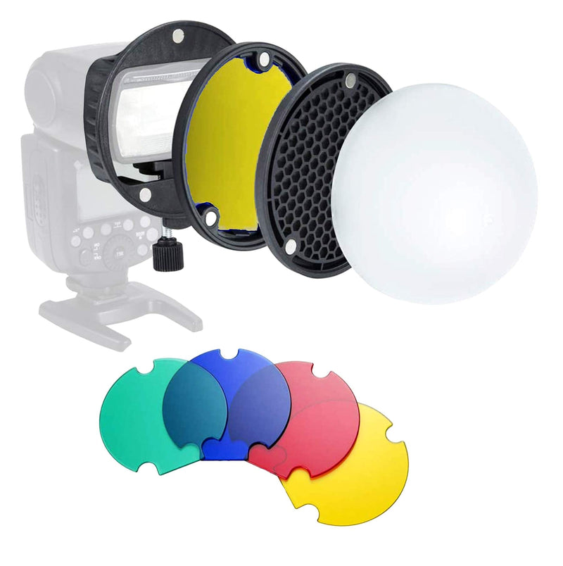 TRIOPO MagDome Color Filter Reflector Honeycomb Diffuser Ball Photo Accessories Kits for GODOX YONGNUO Flash Replace AK-R1 S-R1,Compatibility for Godox YONGNUO TRIOPO etc. Square Flash